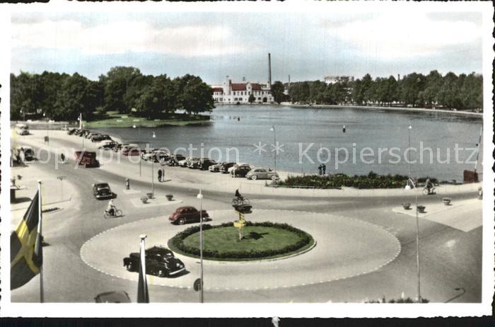 Eskilstuna Utsikt fran Stadshotellet oever Nybroplan och Bolinder Munktell