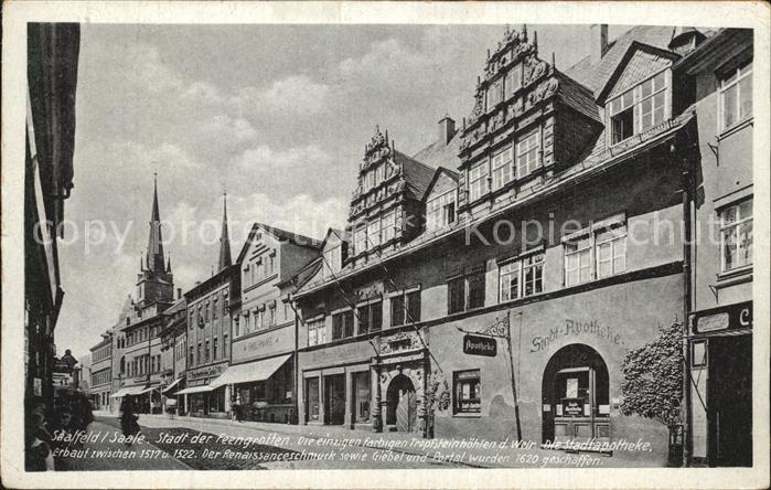 Saalfeld Saale Stadtapotheke Renaissance Stadt der Feengrotten
