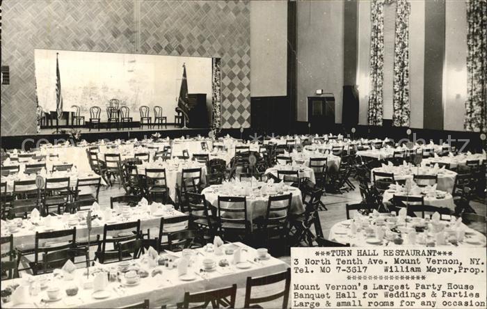 Mount Vernon New York Turn Hall Restaurant Party House