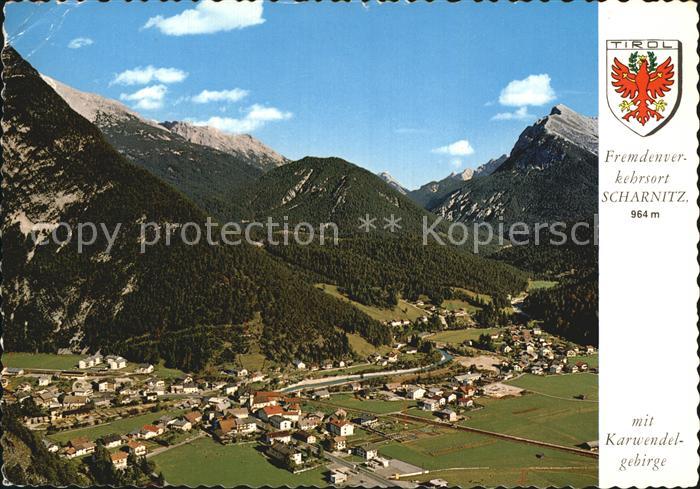 Scharnitz mit Hinterautal und Karwendelgebirge Fliegeraufnahme