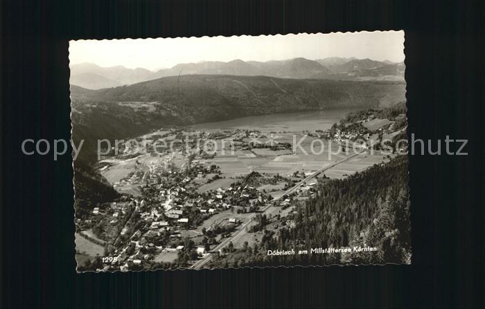 Doebriach Millstaettersee Alpenpanorama Fliegeraufnahme