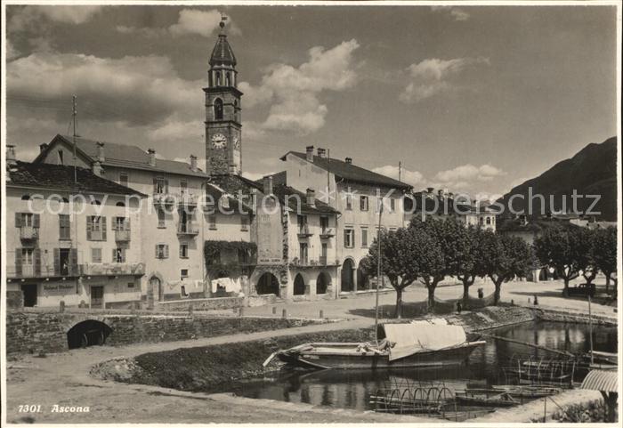 Ascona TI Teilansicht Kirchturm