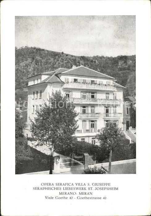 Meran Merano Opera Serafica Villa S Guiseppe St Jose