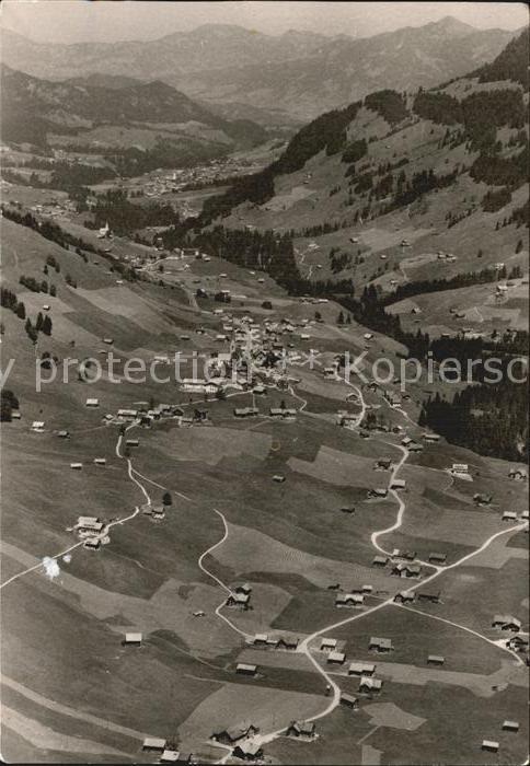 Mittelberg Kleinwalsertal Fliegeraufnahme