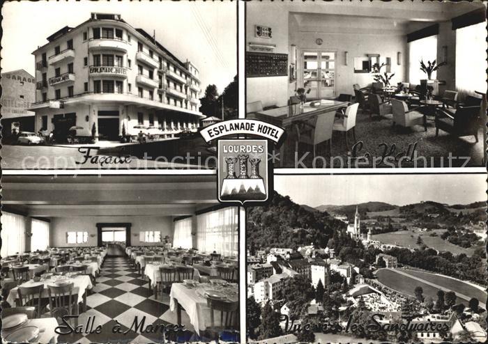 Lourdes Hautes Pyrenees Esplanade Hotel Facade Le Hall Salle a Manger les Sanctu