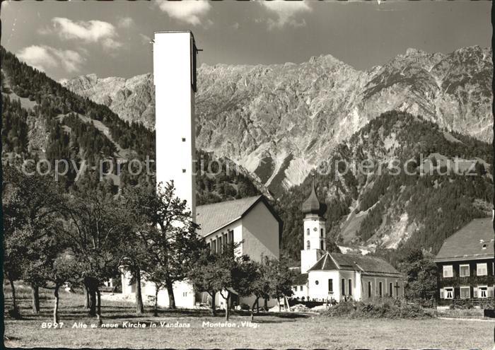 Vandans Vorarlberg Alte und neue Kirche Alpen