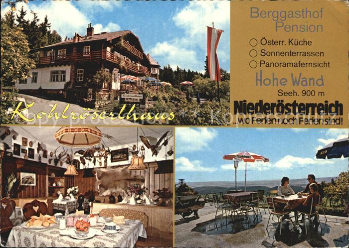 Hohe Wand Berggasthof Kohlroeserlhaus