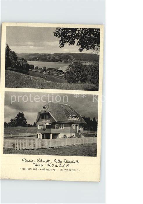 TITISEE Schwarzwald BW mit Pension Schmitt Villa Elisabeth