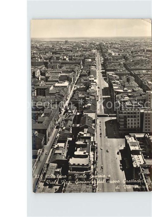 Milano Viale Tunisia e Viale Reg Giovanna dal nuovo Grattacielo