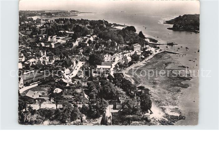 Benodet Vue aerienne La Ville le Phare du Coq e