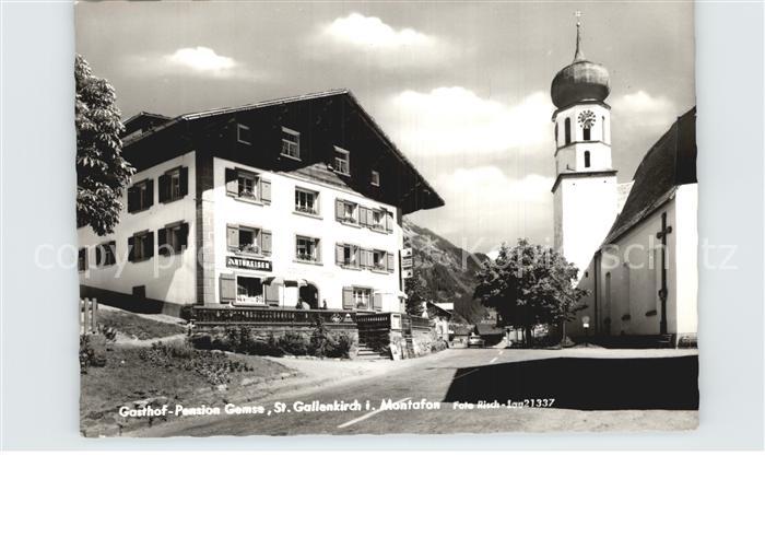 St Gallenkirch Vorarlberg Gasthof Pension Gemse Kirche