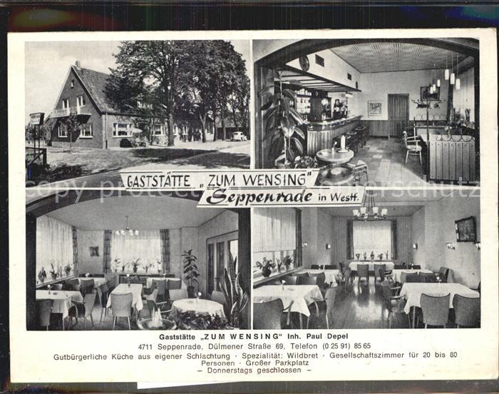 Seppenrade Gaststaette Zum Wensing Gastraeume Bar