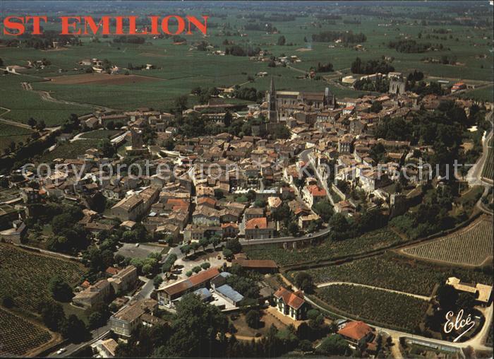Saint-Emilion Eglise Monolithe Fliegeraufnahme
