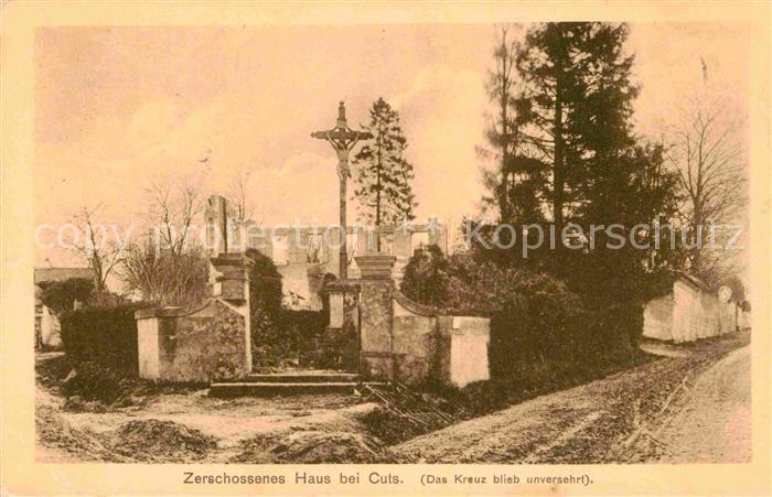 Cuts Zerschossenes Haus