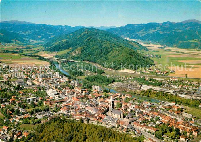 Judenburg Steiermark Fliegeraufnahme mit Fluss