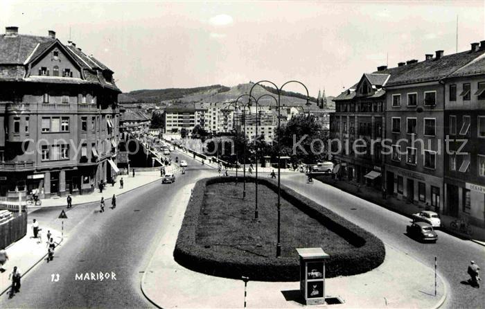 Maribor Marburg Drau Strassenpartie