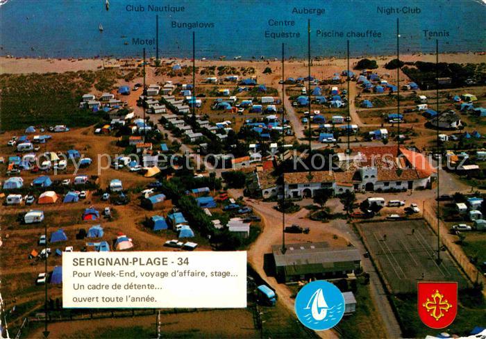 Serignan Plage Fliegeraufnahme Camping