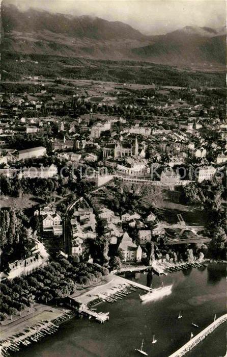 Thonon-les-Bains Fliegeraufnahme Port Ville et les Monts