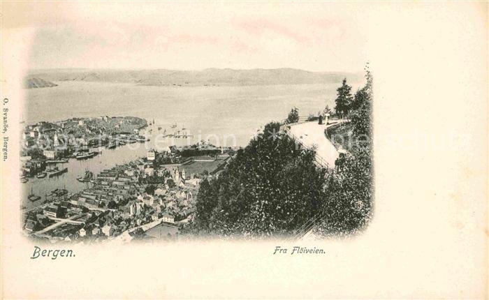 Bergen Norwegen Fra Floeiveien