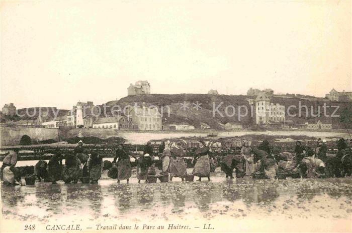 Cancale Travail dans le Parc au Huitres