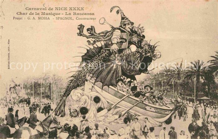 Nice Alpes Maritimes Carnaval Char de la Musique La Rascassa