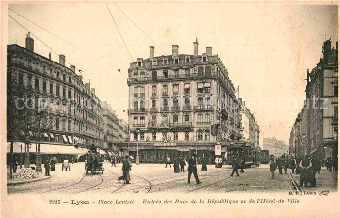 Lyon France Place Leviste Hotel de Ville