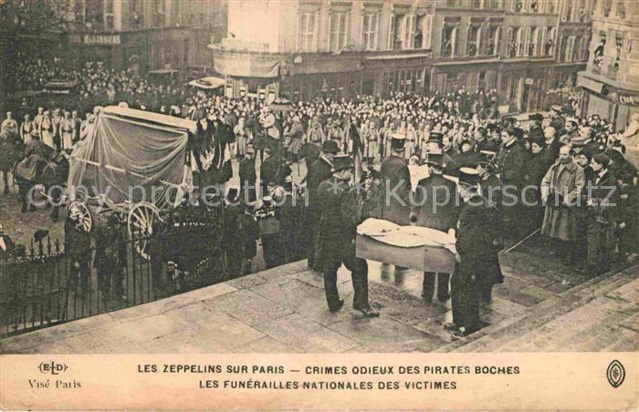 Paris Crimes odieux des pirates boches les funerailles nationales des victimes