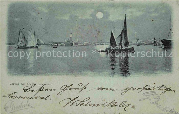 Venezia Venedig Lagune con Barce Pescareccie