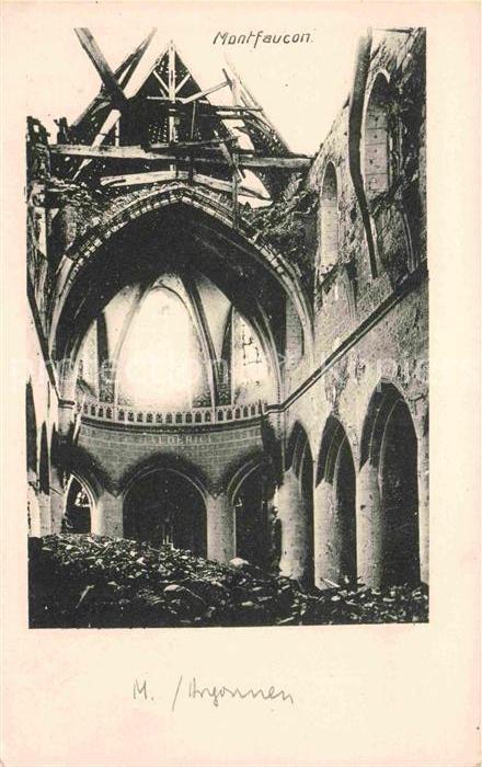 Montfaucon-d Argonne Zerstörte Kirche