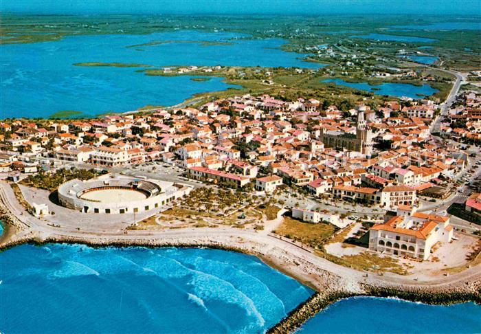 Saintes-Maries-de-la-Mer Fliegeraufnahme