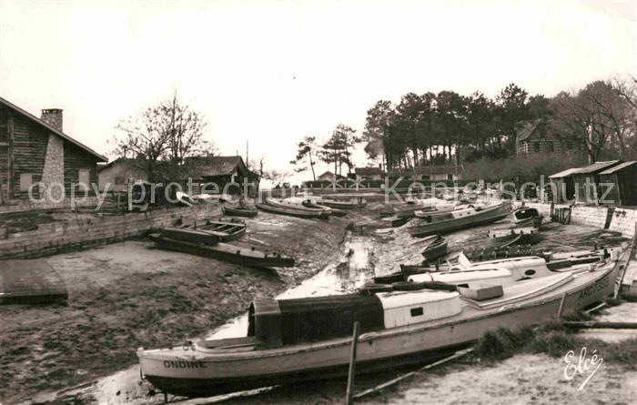 Taussat les Bains Hafen Maree basse
