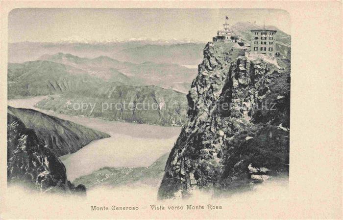 Monte-Generoso 1704m Lugano TI Vista verso Monte Rosa