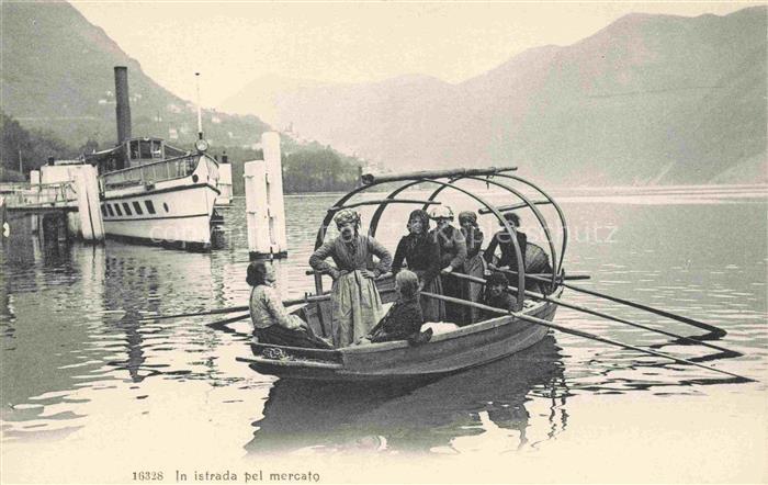 LUGANO Lago di Lugano TI In istrada pel mercato