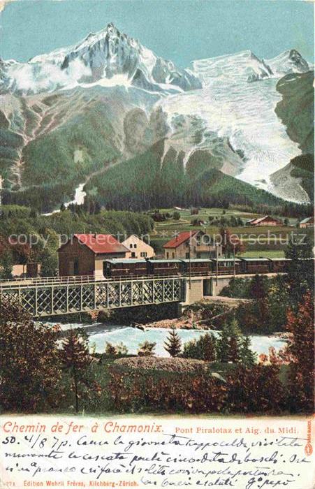 CHAMONIX BONNEVILLE 74 Haute-Savoie Chemin de fer d'Chamonix Pont Piralotaz et A