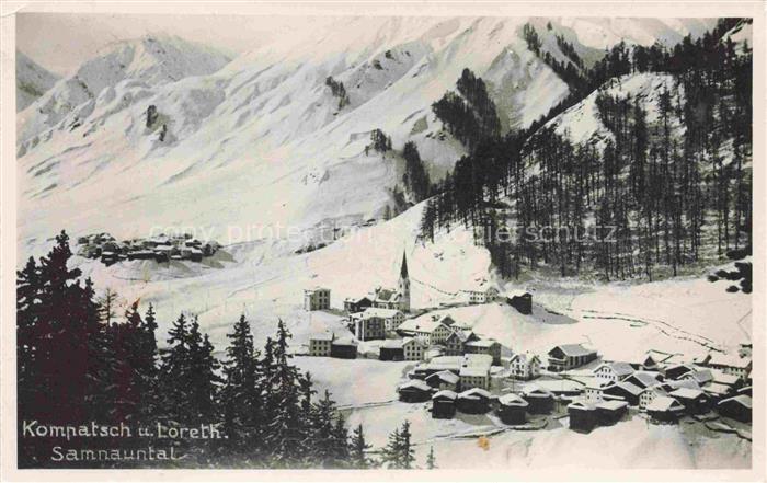 Kompatsch Compatsch Samnaun Dorf GR und Loreth im Samnauntal