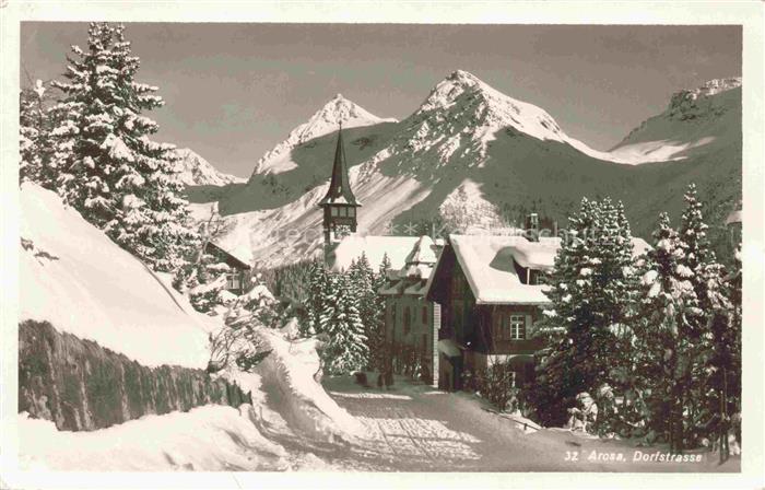 AROSA GR Dorfstrasse im Winter