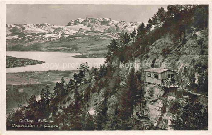 Uetliberg uetliberg ZH Fallaetsche Glecksteinhuette mit Glaernisch