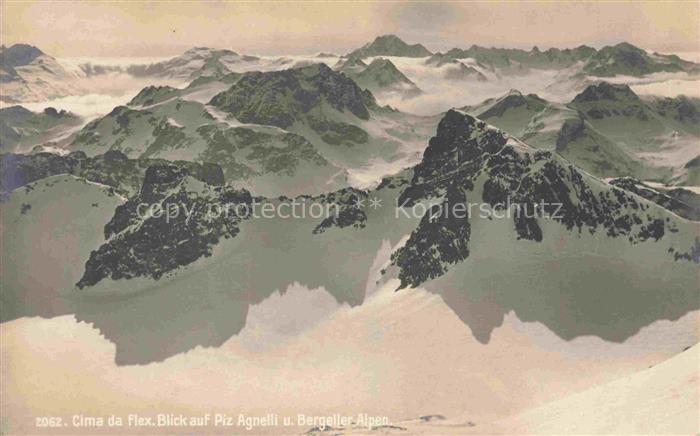 Cima da Flex Tschima da Flix 3316m Bivio GR Blick auf Piz Agnelli und Bergeller