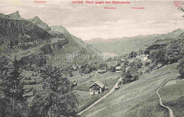 Reuti Meiringen Oberhasli BE Panorama mit Brienzersee