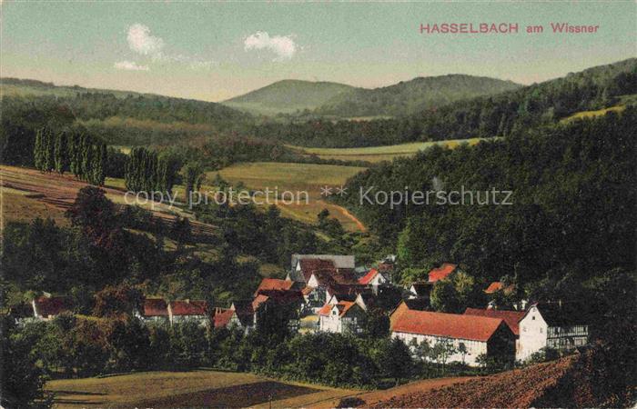 Hasselbach am Wissner Hunsrueck Rheinland-Pfalz Panorama Feldpost