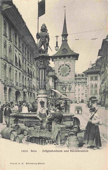 BERN BE Zeitglockenturm und Baerenbrunnen