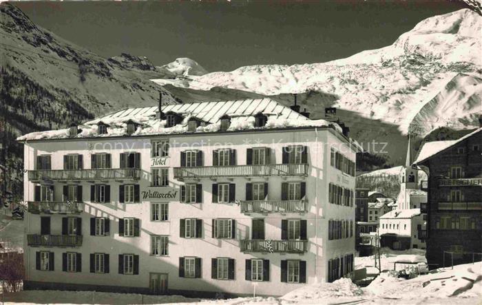 Saas-Fee VISP VS Hotel Walliserhof mit Allalinhorn und Alphubel