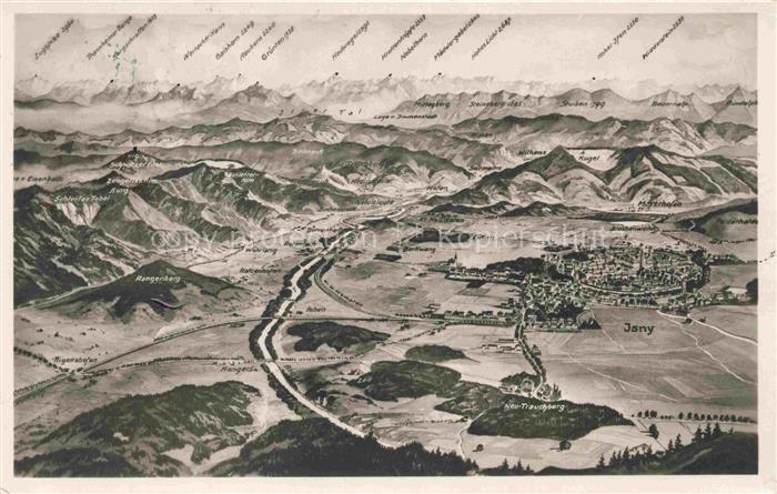 Isny Allgaeu Bayern Panoramakarte