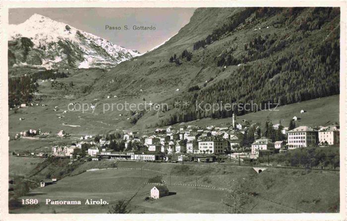 Airolo Leventina TI Panorama Passo S Gottardo