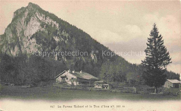 Noiraigue Val-de-Travers NE La Ferme Robert et le Dos d'ane