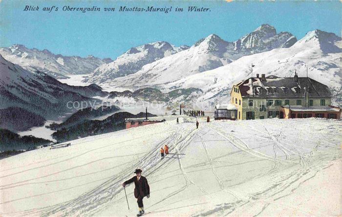 Muottas Muraigl Muottas Murail 2453m GR Winterpanorama Hotel