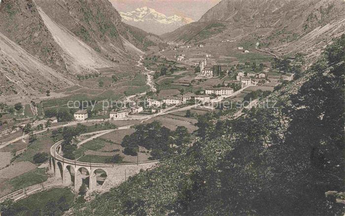 Berninabahn Pontresina Eisenbahn GR Panorama Viadukt
