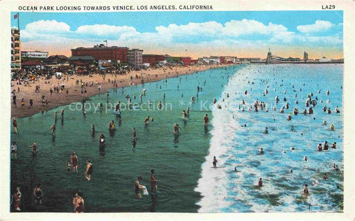 LOS ANGELES California USA Ocean Park Promenade Fliegeraufnahme