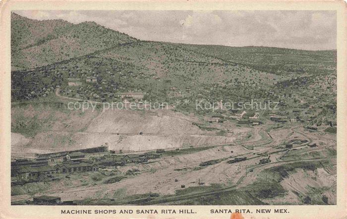 Santa Rita Silver City New Mexico USA Machine Shops and Santa Rita Hill Fliegera