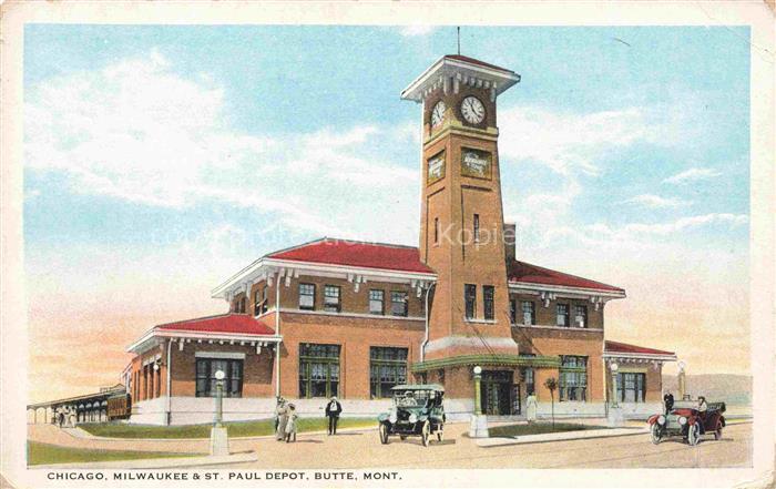Butte Montana USA Chicago Milwaukee and St Paul Depot